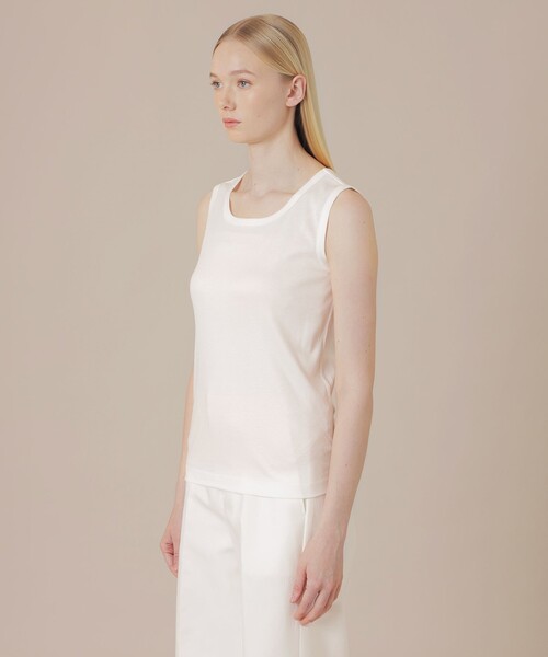 MACKINTOSH LONDON(マッキントッシュ ロンドン)の「シャインリブタンクトップ(Tシャツ/カットソー・レディース・オフホワイト/グレー系その他/ブラック・38)」の9枚目の写真