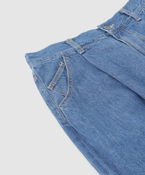 is-ness（イズネス）の「is-ness / イズネス 5-Pocket Balloon Pants (Enzyme W（デニムパンツ・メンズ・ライトブルー・LARGE/MEDIUM）」の3枚目の写真