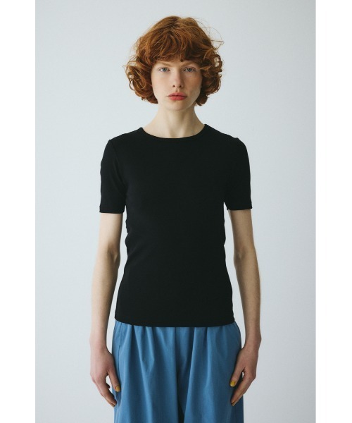 HeRIN.CYE（ヘリンドットサイ）の「Back open cut tops　　バックオープンカットトップス（Tシャツ/カットソー・レディース・ライトピンク/ブラック/オフホワイト・FREE）」の4枚目の写真