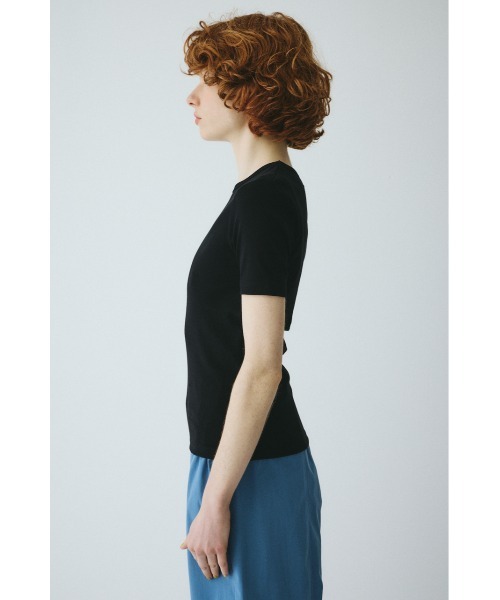 HeRIN.CYE（ヘリンドットサイ）の「Back open cut tops　　バックオープンカットトップス（Tシャツ/カットソー・レディース・ライトピンク/ブラック/オフホワイト・FREE）」の8枚目の写真