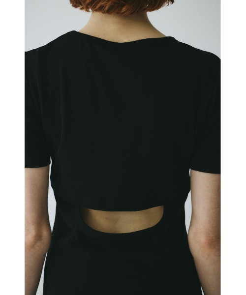 HeRIN.CYE（ヘリンドットサイ）の「Back open cut tops　　バックオープンカットトップス（Tシャツ/カットソー・レディース・ライトピンク/ブラック/オフホワイト・FREE）」の10枚目の写真