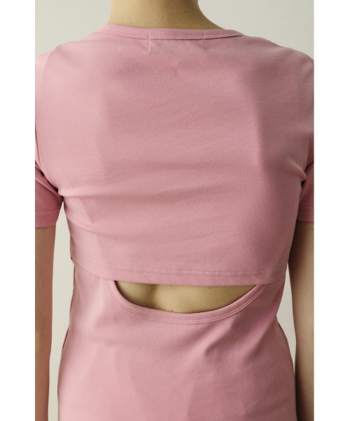 HeRIN.CYE（ヘリンドットサイ）の「Back open cut tops　　バックオープンカットトップス（Tシャツ/カットソー・レディース・ライトピンク/ブラック/オフホワイト・FREE）」の18枚目の写真