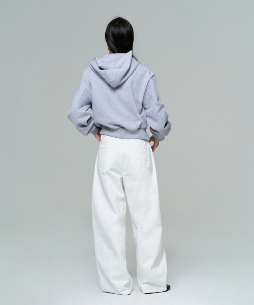 ERA(エラ)の「UNISEX ERA OVERSIZED HOODED ZIP-UP - MELANGE GRAY(パーカー・レディース・グレー・LARGE/SMALL/MEDIUM)」の6枚目の写真