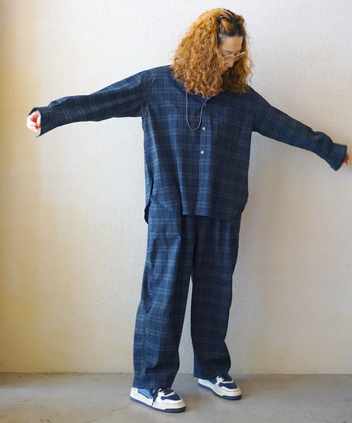 JOURNAL STANDARD LUXE(ジャーナルスタンダード ラックス)の「サッカー イージーパンツ(その他パンツ・レディース・ブラウン/ネイビー・FREE)」の17枚目の写真