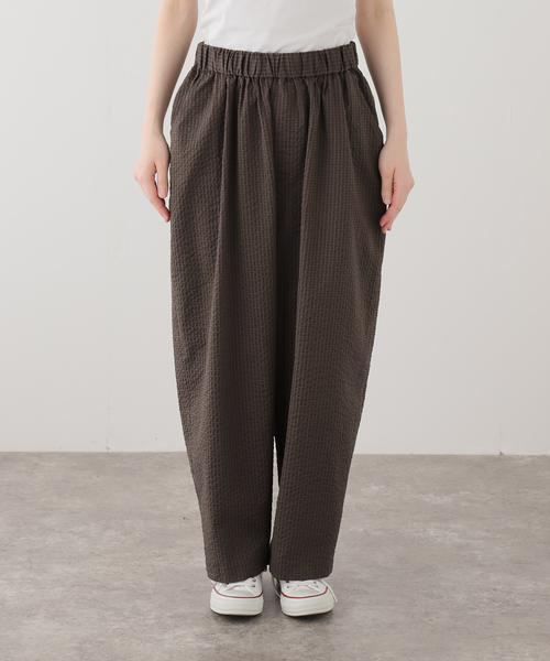 JOURNAL STANDARD LUXE(ジャーナルスタンダード ラックス)の「サッカー イージーパンツ(その他パンツ・レディース・ブラウン/ネイビー・FREE)」の5枚目の写真