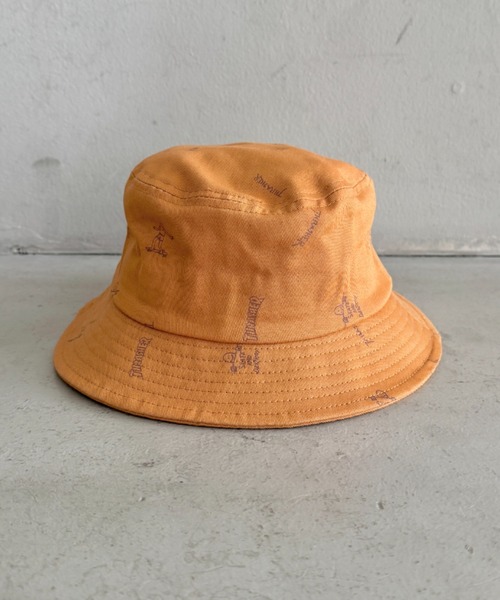 THRASHER(スラッシャー)の「THRASHER ロゴワッペン キッズ バケットハット(総柄デザイン)(ハット・キッズ・キャメル/ネイビー/ブラック・54cm)」の9枚目の写真