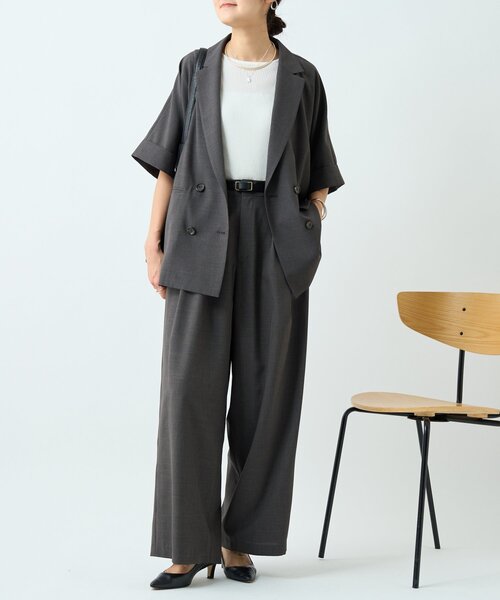 LIVETART（リヴェタート）の「エステルシャンブレージャケット《LIVETART》（テーラードジャケット・レディース・ベージュ/グレー・FREE）」の13枚目の写真