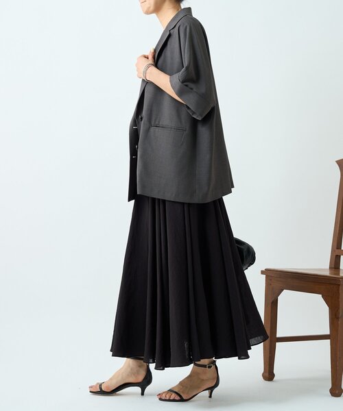 LIVETART（リヴェタート）の「エステルシャンブレージャケット《LIVETART》（テーラードジャケット・レディース・ベージュ/グレー・FREE）」の20枚目の写真