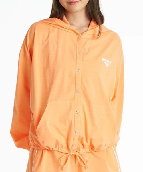 ROXY(ロキシー)の「ROXY/ロキシー カーディガン レディース UT SALTY SQUAD HOODIE RLY261127 UT(パーカー・レディース・ホワイト/ブラック/オレンジ・L/M)」の3枚目の写真