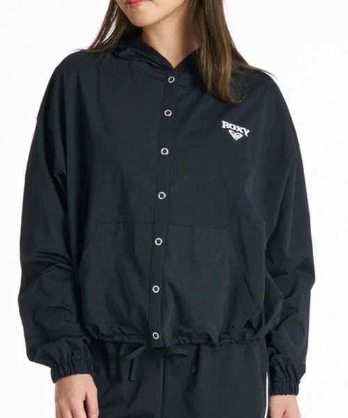 ROXY(ロキシー)の「ROXY/ロキシー カーディガン レディース UT SALTY SQUAD HOODIE RLY261127 UT(パーカー・レディース・ホワイト/ブラック/オレンジ・L/M)」の1枚目の写真
