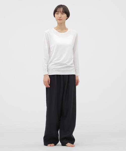 MARGARET HOWELL（マーガレットハウエル）の「SUPERFINE COTTON JERSEY TOP（Tシャツ/カットソー・レディース・ホワイト・FREE）」の2枚目の写真