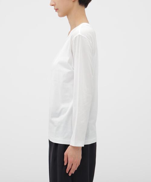 MARGARET HOWELL（マーガレットハウエル）の「SUPERFINE COTTON JERSEY TOP（Tシャツ/カットソー・レディース・ホワイト・FREE）」の3枚目の写真