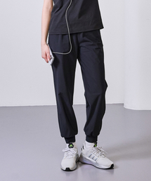 BASIC HOUSE（ベーシックハウス）の「レディース スーパー ストレッチ スパン バンディング ジョガーパンツ ブラック（スウェットパンツ）」