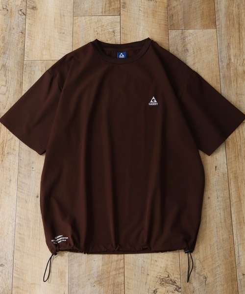 GERRY(ジェリー)の「【GERRY/ジェリー】接触冷感 ドローコード付半袖Tシャツ(Tシャツ/カットソー・メンズ・ブラック/グレイッシュベージュ/ブラウン・M/LL/L)」の1枚目の写真