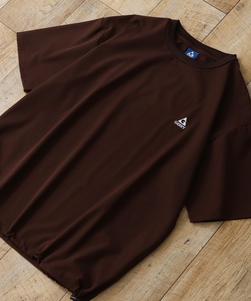 GERRY(ジェリー)の「【GERRY/ジェリー】接触冷感 ドローコード付半袖Tシャツ(Tシャツ/カットソー・メンズ・ブラック/グレイッシュベージュ/ブラウン・M/LL/L)」の4枚目の写真