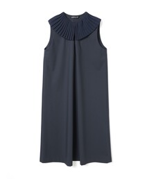 mizuiro ind プリーツカラーノースリーブワンピース