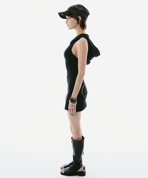 BLONDEY(ブロンディ)の「SCRIPT LOGO HOODIE MINI ONE PIECE(ワンピース・レディース・レッド/グレー/ブラック・FREE)」の10枚目の写真