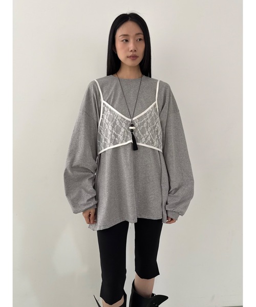 Didot.showroom（ディドット ショールーム）の「ルーズレースビスチェ（その他トップス・レディース・アイボリー/ブラック・FREE）」の10枚目の写真