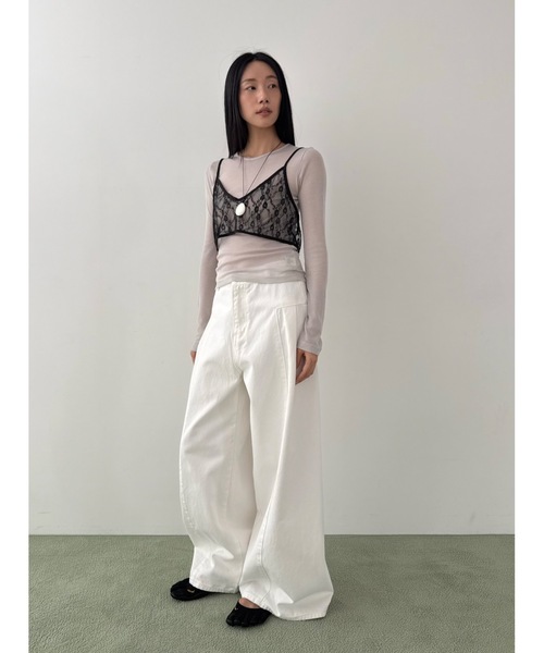 Didot.showroom（ディドット ショールーム）の「ルーズレースビスチェ（その他トップス・レディース・アイボリー/ブラック・FREE）」の6枚目の写真