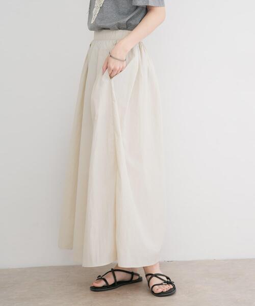 ITEMS URBANRESEARCH(アイテムズ アーバンリサーチ)の「ワッシャーナイロンギャザースカート(スカート・レディース・ブラック/カーキ/ホワイト系その他・FREE)」の21枚目の写真