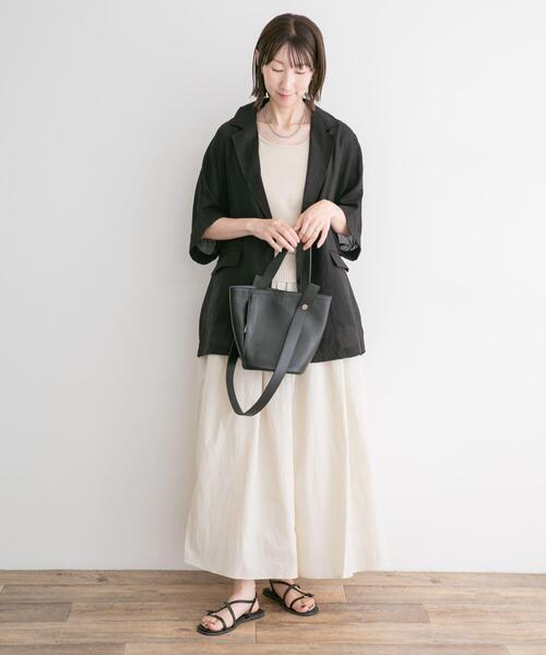 ITEMS URBANRESEARCH(アイテムズ アーバンリサーチ)の「ワッシャーナイロンギャザースカート(スカート・レディース・ブラック/カーキ/ホワイト系その他・FREE)」の9枚目の写真