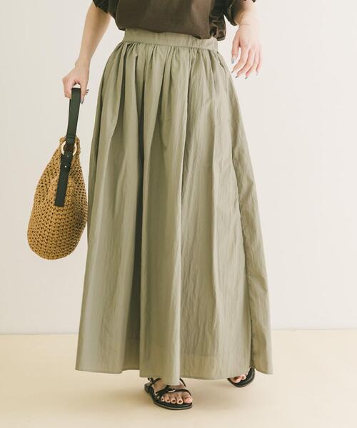 ITEMS URBANRESEARCH(アイテムズ アーバンリサーチ)の「ワッシャーナイロンギャザースカート(スカート・レディース・ブラック/カーキ/ホワイト系その他・FREE)」の10枚目の写真