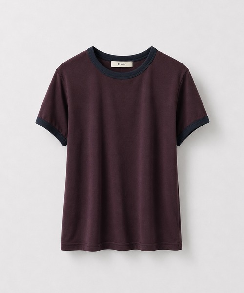 CANAL JEAN(キャナルジーン)の「El mar パイピングコンパクトTシャツ(Tシャツ/カットソー・レディース・ブルー/アッシュ/ヘザーグレー/ボルドー/ネイビー/グリーン・ONE SIZE)」の6枚目の写真