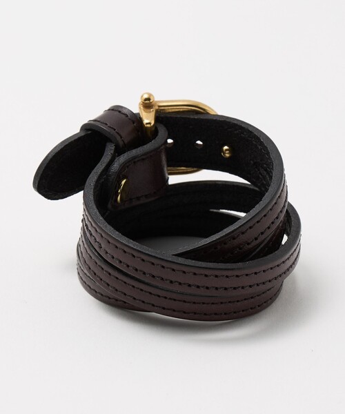 TORY LEATHER（トリーレザー）の「＜TORY LEATHER＞ BRACELET/ブレスレット（ブレスレット・メンズ・ダークブラウン/ブラック・FREE）」の3枚目の写真