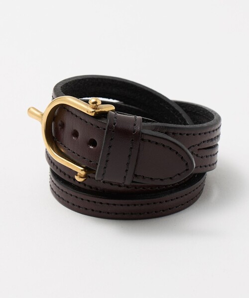 TORY LEATHER（トリーレザー）の「＜TORY LEATHER＞ BRACELET/ブレスレット（ブレスレット・メンズ・ダークブラウン/ブラック・FREE）」の4枚目の写真