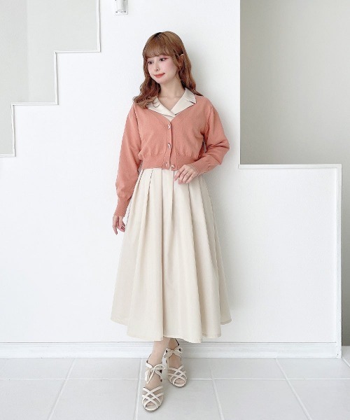 an another angelus(アンアナザーアンジェラス)の「ダブル釦開衿シャツワンピース/fint フィント(シャツワンピース・レディース・ネイビー/ミント/アイボリー/ライトイエロー・FREE)」の12枚目の写真