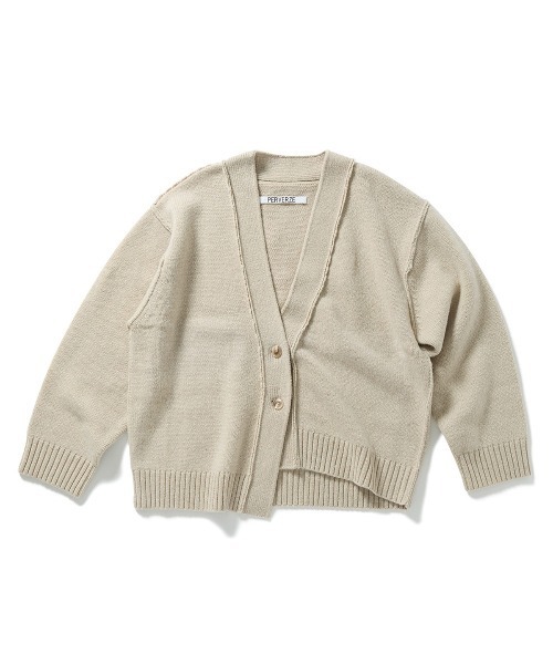 PERVERZE（パーバーズ）の「Bulk Knit Cardigan（カーディガン/ボレロ・レディース・ベージュ/ブラック/グレー・FREE）」の3枚目の写真