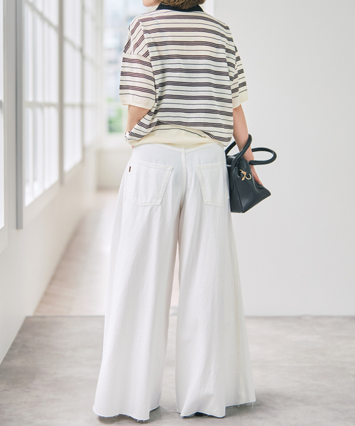 Spick & Span(スピックアンドスパン)の「5 1/2 8oz FLARE-LINE DEIM(デニムパンツ・レディース・サックスブルー/ホワイト・27/28)」の8枚目の写真