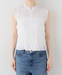 normment（ノーメント）の「normment/ノーメント COTTON SHIRRING ZIP TOPS S26S-2257（シャツ/ブラウス）」