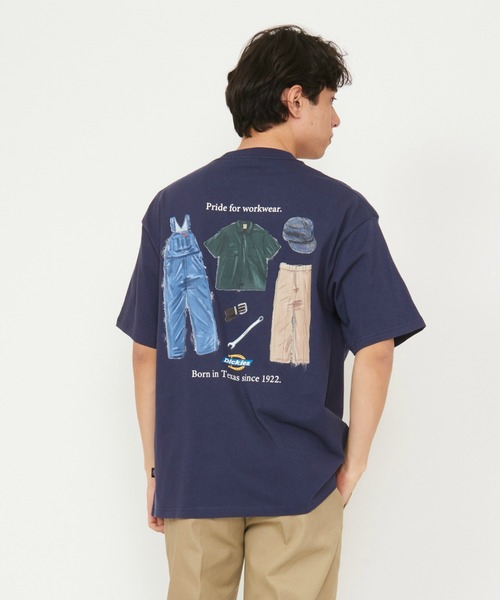 Dickies(ディッキーズ)の「Dickies/ディッキーズ ハンドドローイングTシャツ 半袖(Tシャツ/カットソー・メンズ・ネイビー/ブラウン/ホワイト/ブラック・X-LARGE/LARGE/MEDIUM)」の8枚目の写真