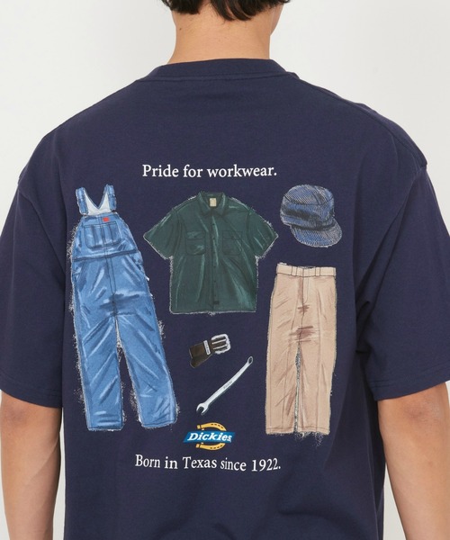 Dickies(ディッキーズ)の「Dickies/ディッキーズ ハンドドローイングTシャツ 半袖(Tシャツ/カットソー・メンズ・ネイビー/ブラウン/ホワイト/ブラック・X-LARGE/LARGE/MEDIUM)」の16枚目の写真