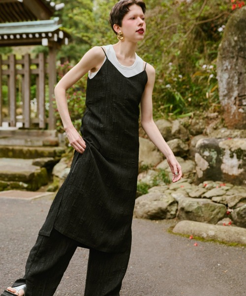 OMMO（オーエムエムオー）の「WASHER LONG CAMI TOP（キャミソール・レディース・ブラック/カーキ/ベージュ・36/38）」の13枚目の写真