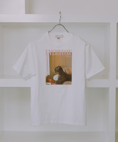 ROPE' PICNIC(ロペピクニック)の「【DOG MAGAZINE×ROPE' PICNIC】DOGフォトTシャツ(Tシャツ/カットソー・レディース・ホワイト系その他/ホワイト系その他2/ホワイト系その他4・FREE)」の8枚目の写真