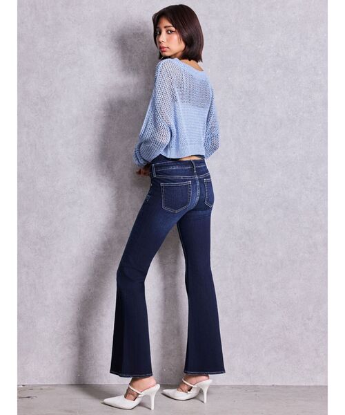 GYDA(ジェイダ)の「ハイウエストBACKクロスダメージフレアデニムパンツ(デニムパンツ・レディース・ライトブルー/インディゴブルー/ブラック・MEDIUM/X-SMALL/SMALL)」の14枚目の写真