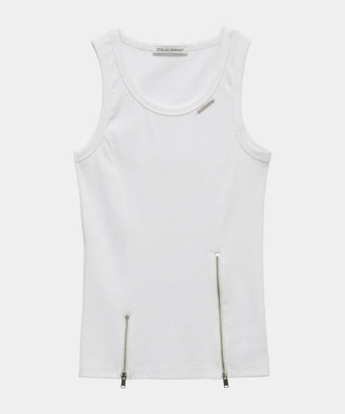 ETRE AU SOMMET(エトレオソメ)の「Unbal Panel Open Zipper Point Sleeve (Ivory)(Tシャツ/カットソー・レディース・アイボリー・FREE)」の7枚目の写真