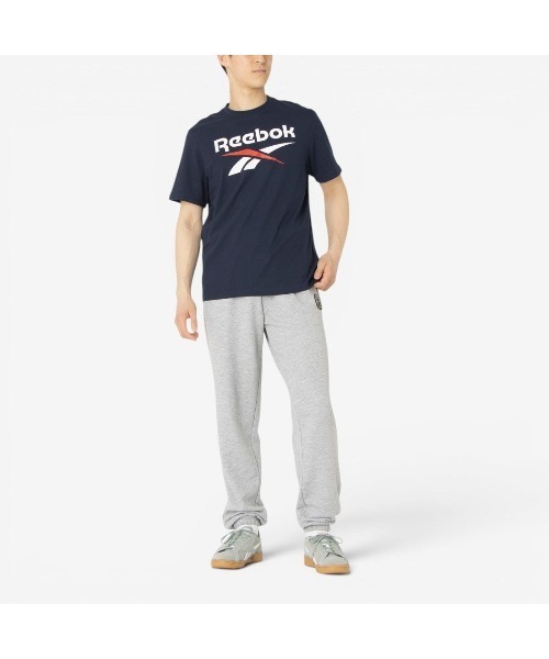 Reebok（リーボック）の「ブルーノ ビッグロゴ クルーネック Tシャツ / BRUNO BIG LOGO CREW NECK SS TEE（Tシャツ/カットソー・メンズ・ネイビー/ホワイト/グレー/ブラック・LARGE/X-LARGE/SMALL/MEDIUM）」の6枚目の写真