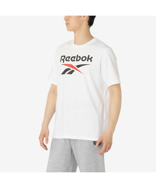 Reebok（リーボック）の「ブルーノ ビッグロゴ クルーネック Tシャツ / BRUNO BIG LOGO CREW NECK SS TEE（Tシャツ/カットソー・メンズ・ネイビー/ホワイト/グレー/ブラック・LARGE/X-LARGE/SMALL/MEDIUM）」の9枚目の写真