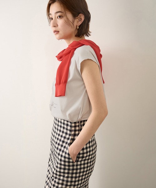 ROPE'（ロペ）の「【YUKO SAEKI for ROPE’・コラボレーション】フレンチスリーブプリントTシャツ/イージーケア（Tシャツ/カットソー・レディース・ホワイト系その他2/グレー/ライトグレー/ホワイト系その他3/ホワイト系その他/グレー系その他・FREE）」の16枚目の写真