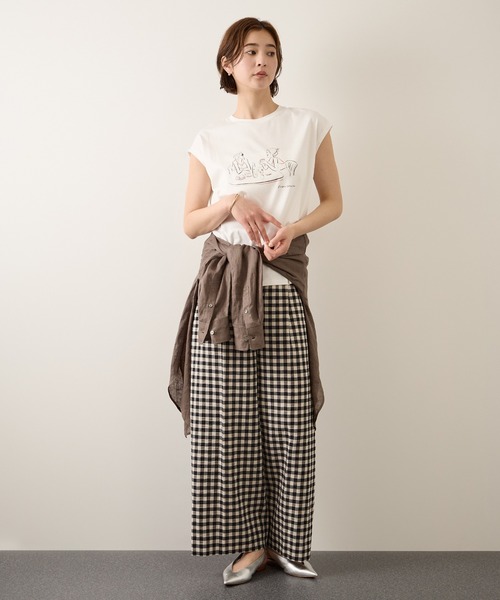 ROPE'（ロペ）の「【YUKO SAEKI for ROPE’・コラボレーション】フレンチスリーブプリントTシャツ/イージーケア（Tシャツ/カットソー・レディース・ホワイト系その他2/グレー/ライトグレー/ホワイト系その他3/ホワイト系その他/グレー系その他・FREE）」の20枚目の写真