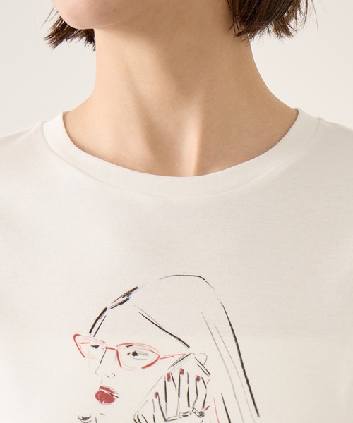 ROPE'（ロペ）の「【YUKO SAEKI for ROPE’・コラボレーション】フレンチスリーブプリントTシャツ/イージーケア（Tシャツ/カットソー・レディース・ホワイト系その他2/グレー/ライトグレー/ホワイト系その他3/ホワイト系その他/グレー系その他・FREE）」の14枚目の写真