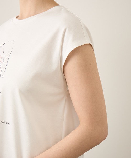ROPE'（ロペ）の「【YUKO SAEKI for ROPE’・コラボレーション】フレンチスリーブプリントTシャツ/イージーケア（Tシャツ/カットソー・レディース・ホワイト系その他2/グレー/ライトグレー/ホワイト系その他3/ホワイト系その他/グレー系その他・FREE）」の15枚目の写真
