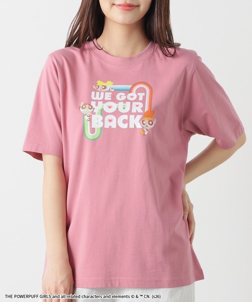 Honeys(ハニーズ)の「パワーパフガールズ/Tシャツ(Tシャツ/カットソー・レディース・ホワイト/サックスブルー/スミクロ/ピンク・L/LL/M/S)」の4枚目の写真