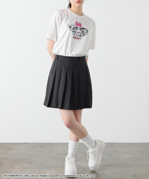 Honeys(ハニーズ)の「パワーパフガールズ/Tシャツ(Tシャツ/カットソー・レディース・ホワイト/サックスブルー/スミクロ/ピンク・L/LL/M/S)」の14枚目の写真