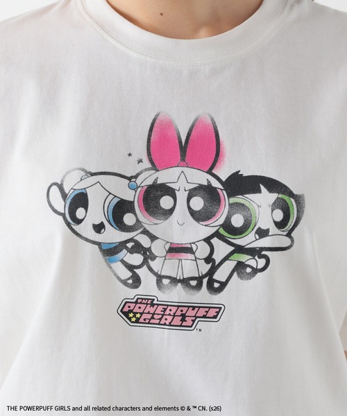 Honeys(ハニーズ)の「パワーパフガールズ/Tシャツ(Tシャツ/カットソー・レディース・ホワイト/サックスブルー/スミクロ/ピンク・L/LL/M/S)」の17枚目の写真