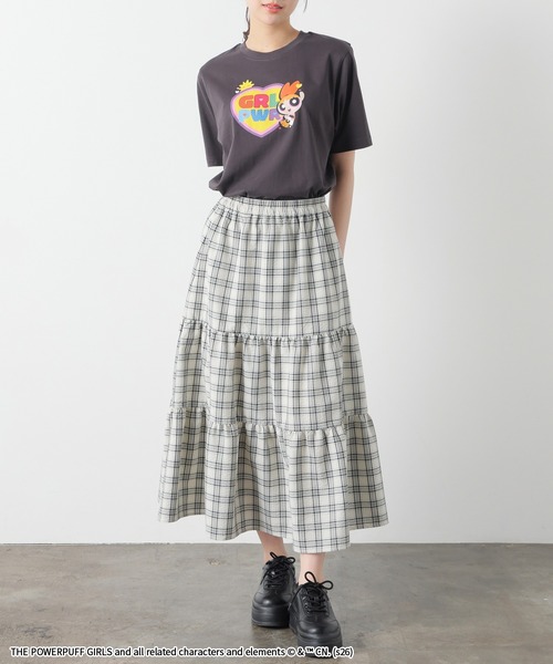 Honeys(ハニーズ)の「パワーパフガールズ/Tシャツ(Tシャツ/カットソー・レディース・ホワイト/サックスブルー/スミクロ/ピンク・L/LL/M/S)」の19枚目の写真