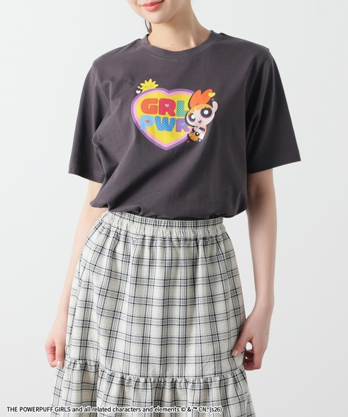 Honeys(ハニーズ)の「パワーパフガールズ/Tシャツ(Tシャツ/カットソー・レディース・ホワイト/サックスブルー/スミクロ/ピンク・L/LL/M/S)」の20枚目の写真